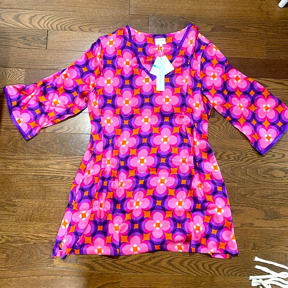 Bed head and Trina Turk pjs sleeping dress, sz L/XL, NWT, 100% silk